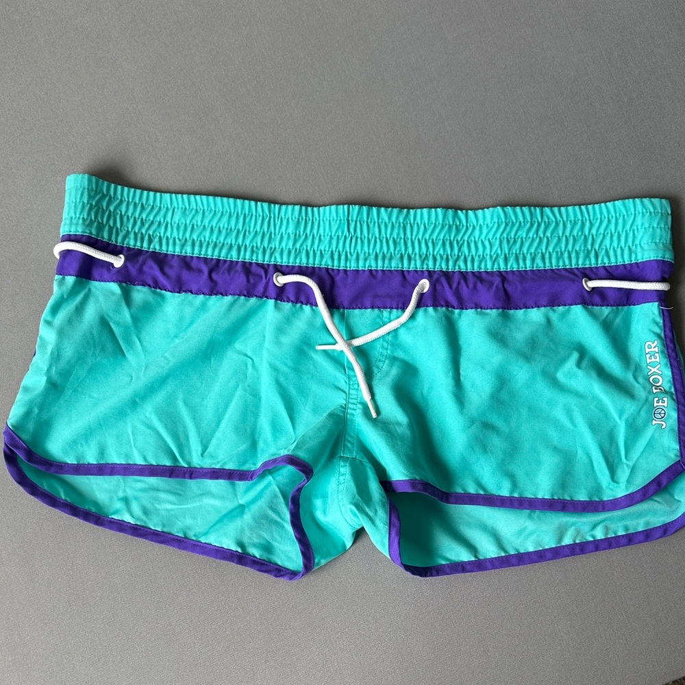 Joe Boxer Teal Swim Shorts with White Brand Tag